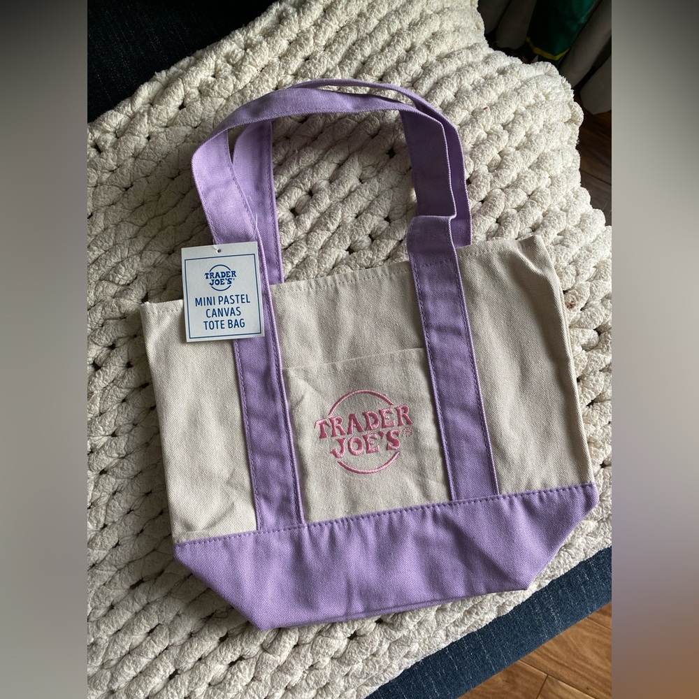 Trader Joe’s Mini Pastel Canvas Tote Bag